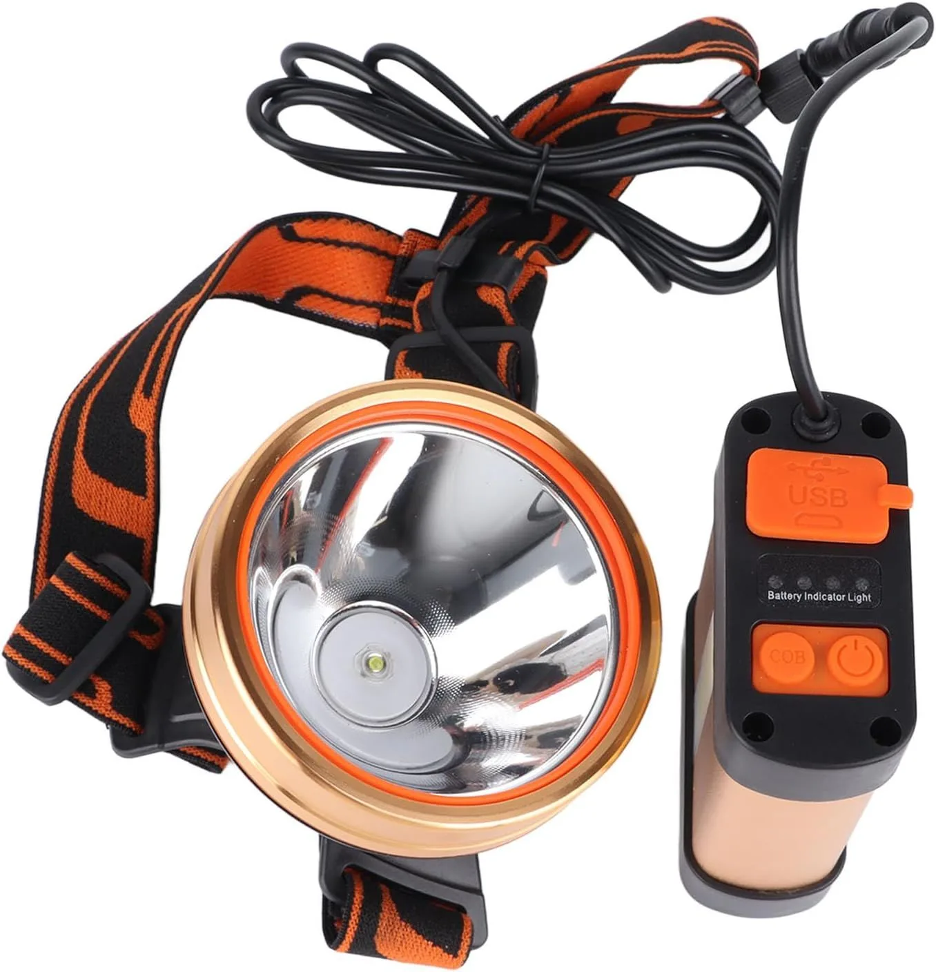 Hat Light Headlamp Super Bright 1800mAh Lithium Battery Rechargeable product image