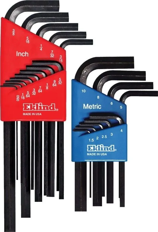 22pc Long L key Hex Key Set (.050 - 3/8 Inch & 1.5 - 10mm long & short) product image