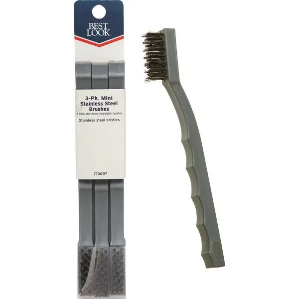 Best Look Stainless Steel Bristle Mini Brush (3-Pack) product image