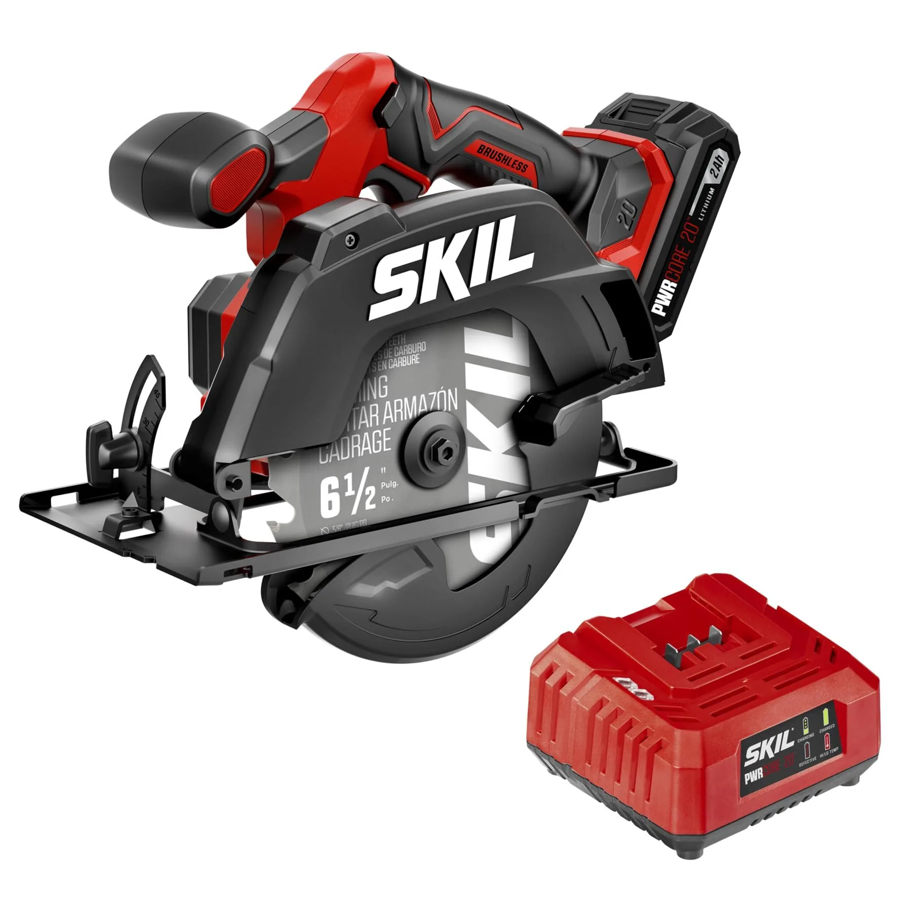 20V Brushless 6-1/2In. Cordless Compact Circular Saw Kit for Wood Cutting i product image