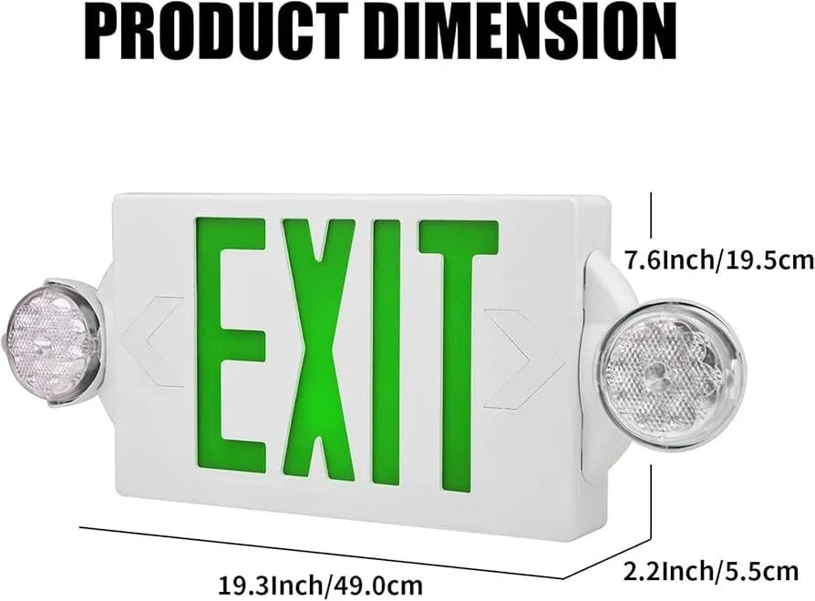 Emergency/ Green Exit Light Combo product image