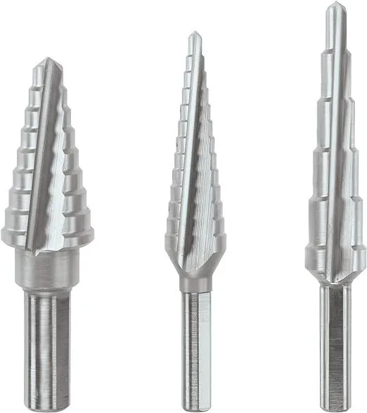 3 piece High Speed Steel Step Drill Bit Set product image