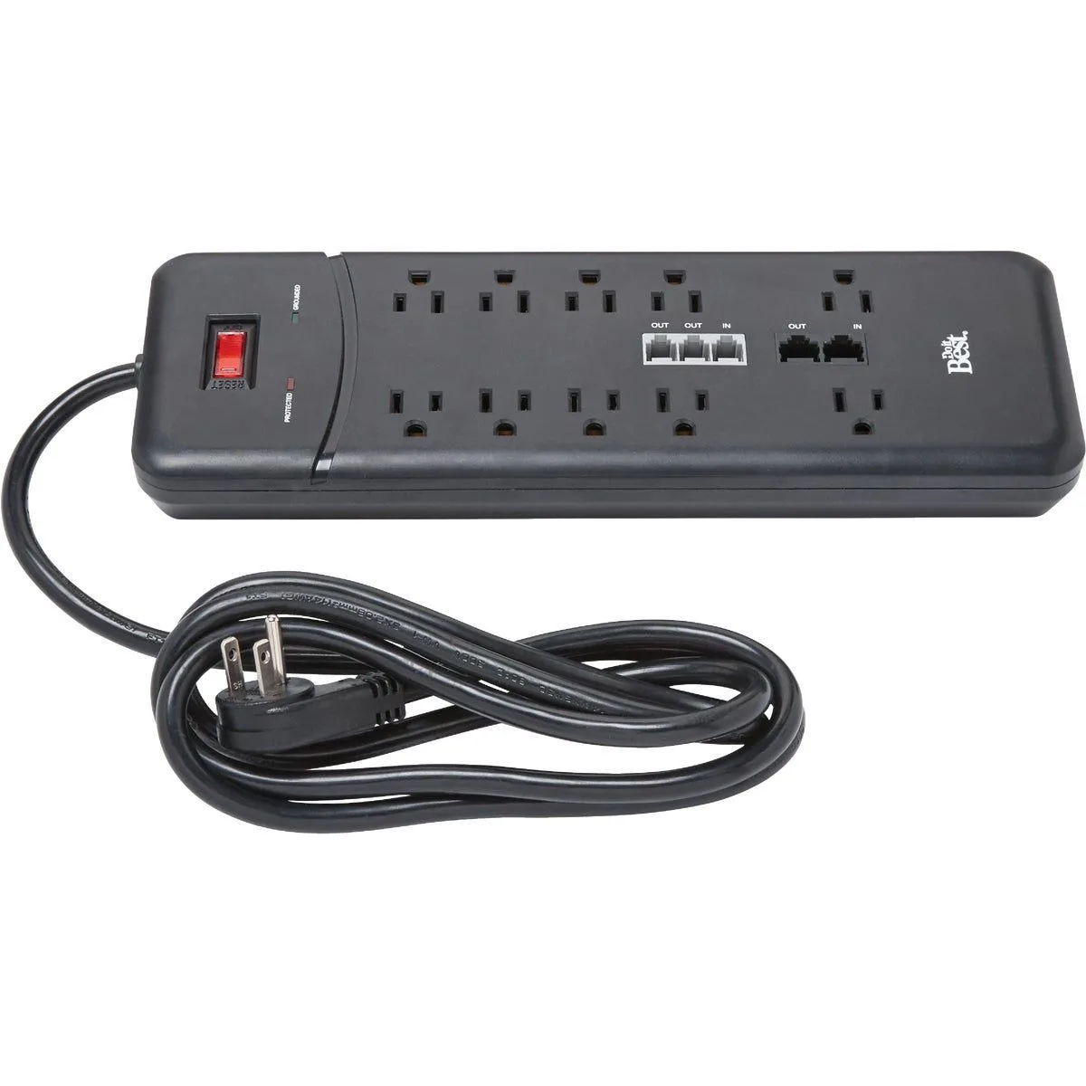 10 Do it Best 10-Outlet Surge Protector Strip with Phone/Fax Line Protection product image