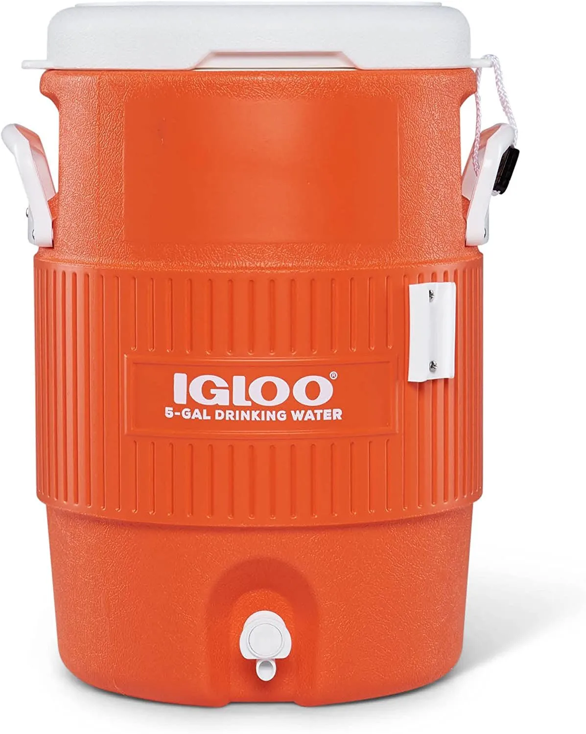 5 Gallon Orange Cooler with Seat Lid product image