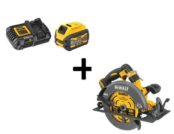 60V Max 7 1/4 Inch Brushless Cirular Saw with 20V/60V 6Ah Battery & Charger product image
