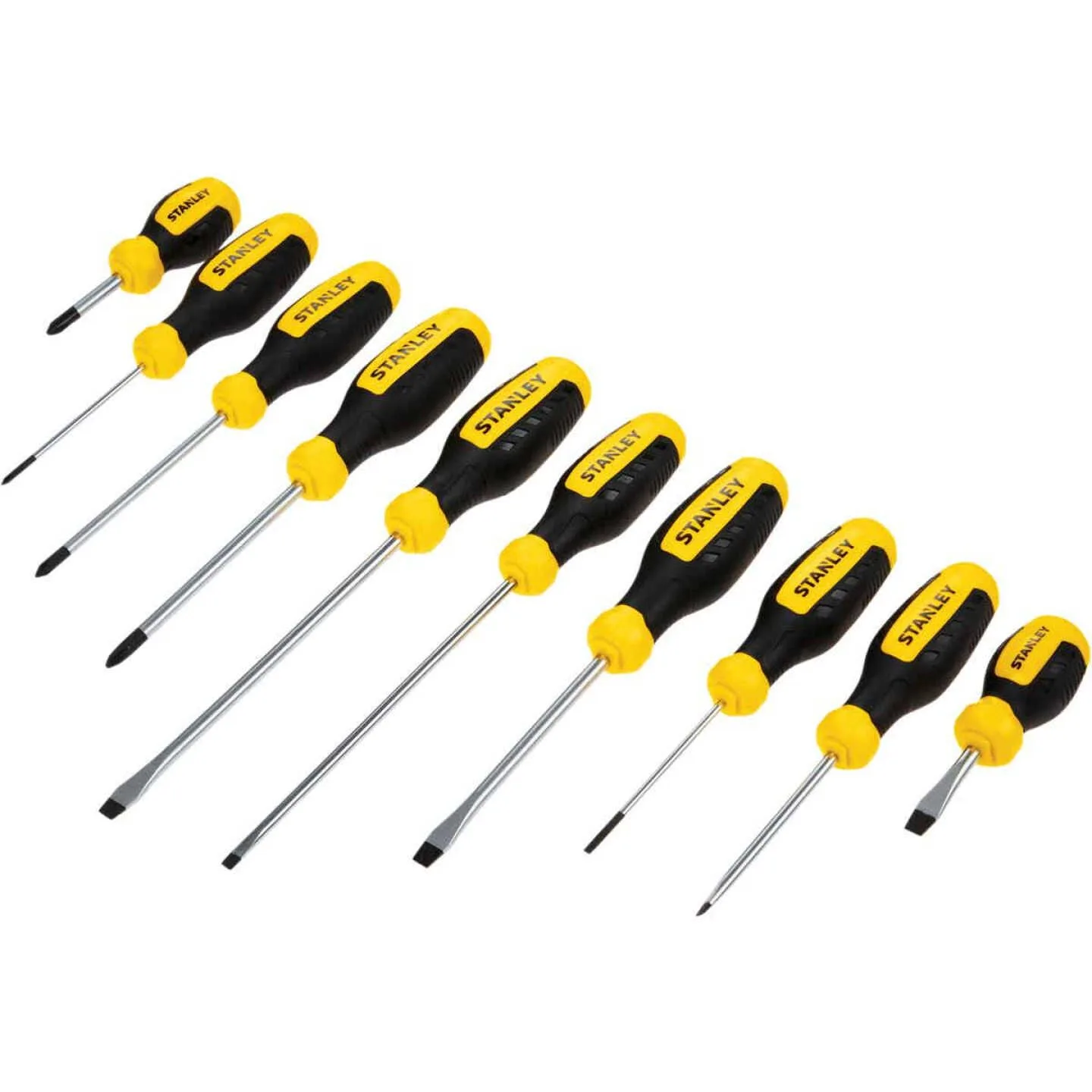 Flat/Slotted & Phillips Screwdriver Set with Black Phosphate Coating 10pc product image