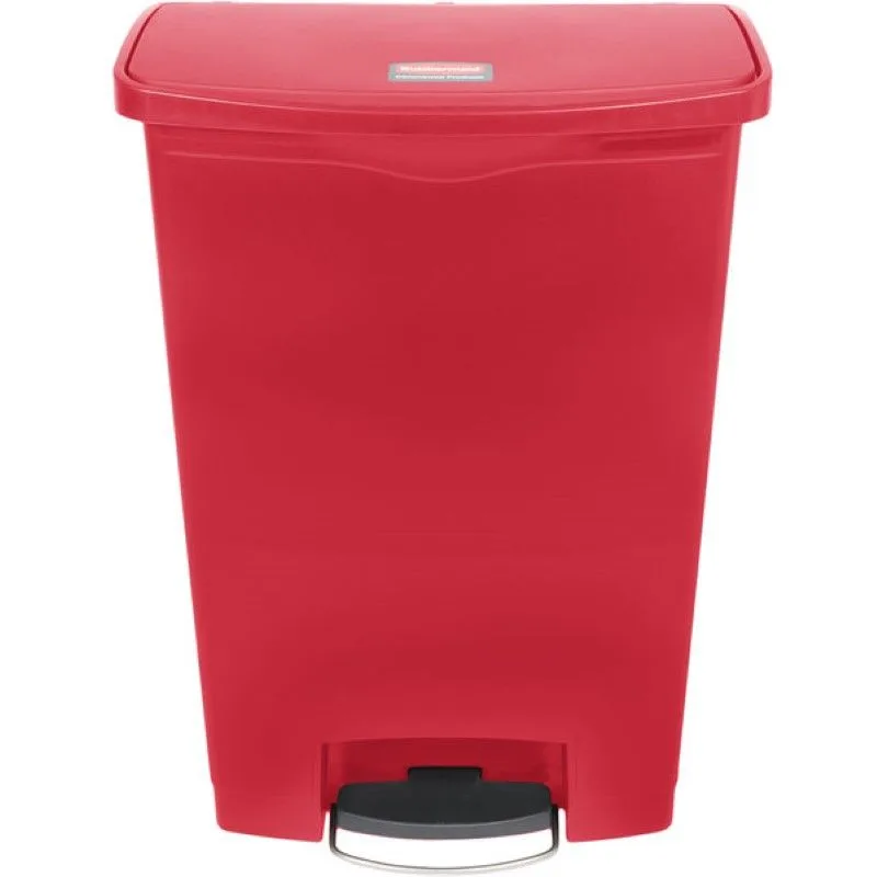 Slim Jim Resin F/Step Bin 90L/24Gal Red - RUBBERMAID product image