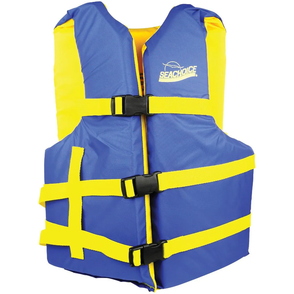 Seachoice Blue/Yellow Adult USCG Type III 90Lb &Up Adj Boating Life Vest 40 Inch-60 Inch product image