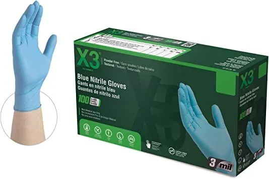 Blue Nitrile Powder Free Industrial Gloves product image