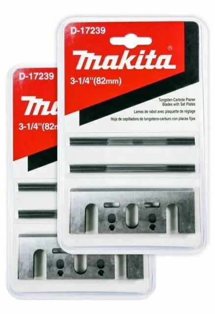 Planer Blade Set 3 1/4 Inch with Set Plate Double Edged Tungsten-Carbide product image