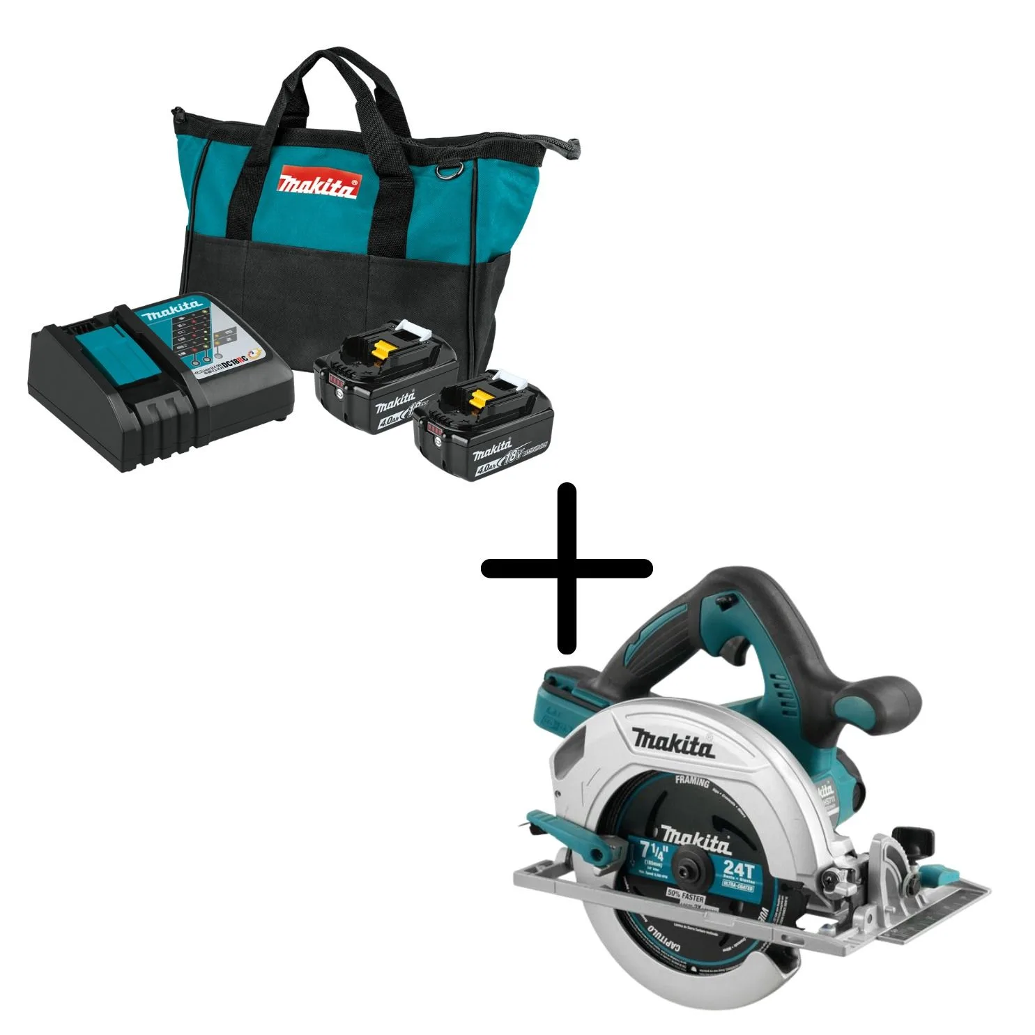 7 1/4 Inch Circular Saw 18V with LXT Lithium-Ion Battery & Rapid Optimum Charger product image
