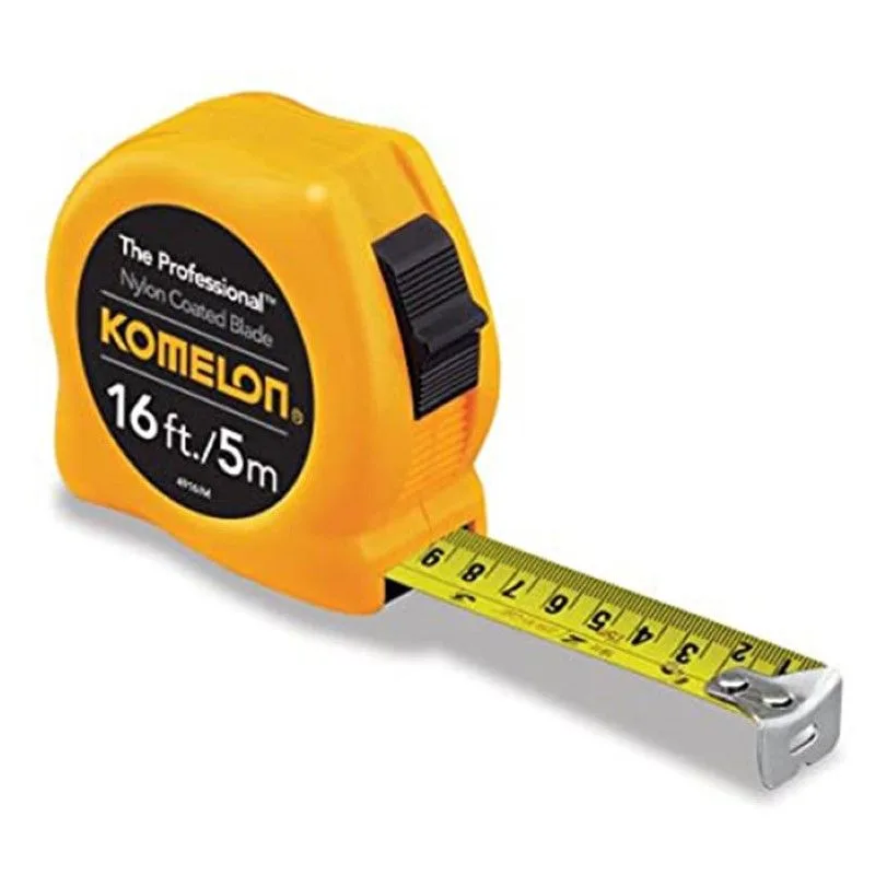 5M/16' X 1 Inch Yellow Professional Measuring Tape product image