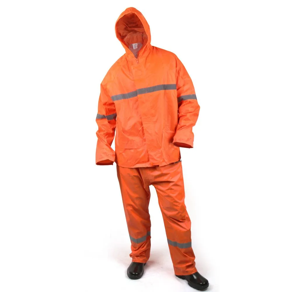 Fluorescent Orange 35Mil 3 pc PVC/Poly Rain Suit - XXL product image