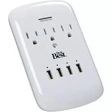 3 Do it Best 3-Outlet/4-USB 1200J White Plug-In Surge Protector product image
