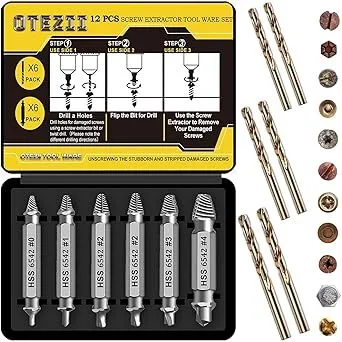 12 PCS Damaged Screw Extractor Set product image