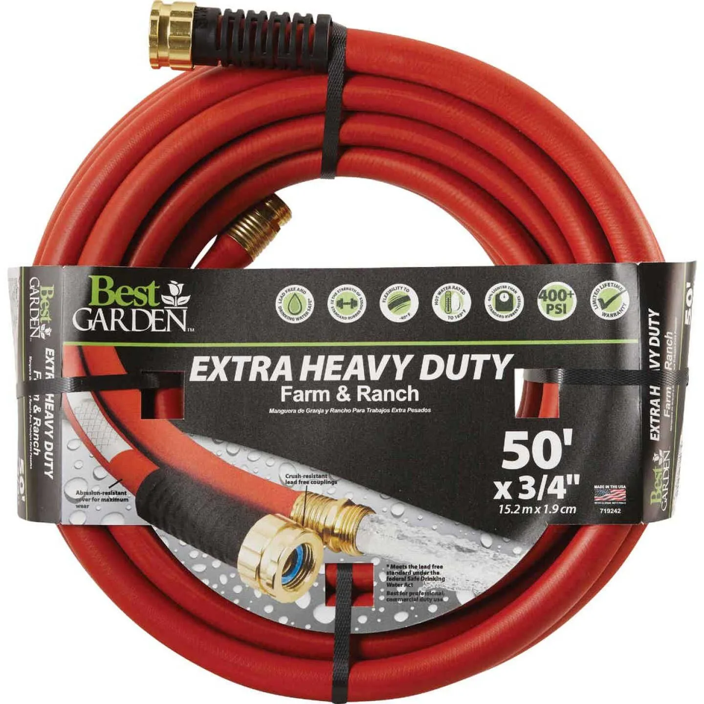 Garden Extra HD Farm & Ranch 3/4 Inch x 50' Drinking Water Safe Hot Water Hose product image