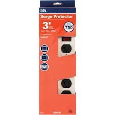 it Best 6 Outlet 750J Gray Metal Surge Protector Strip with 3' Cord product image