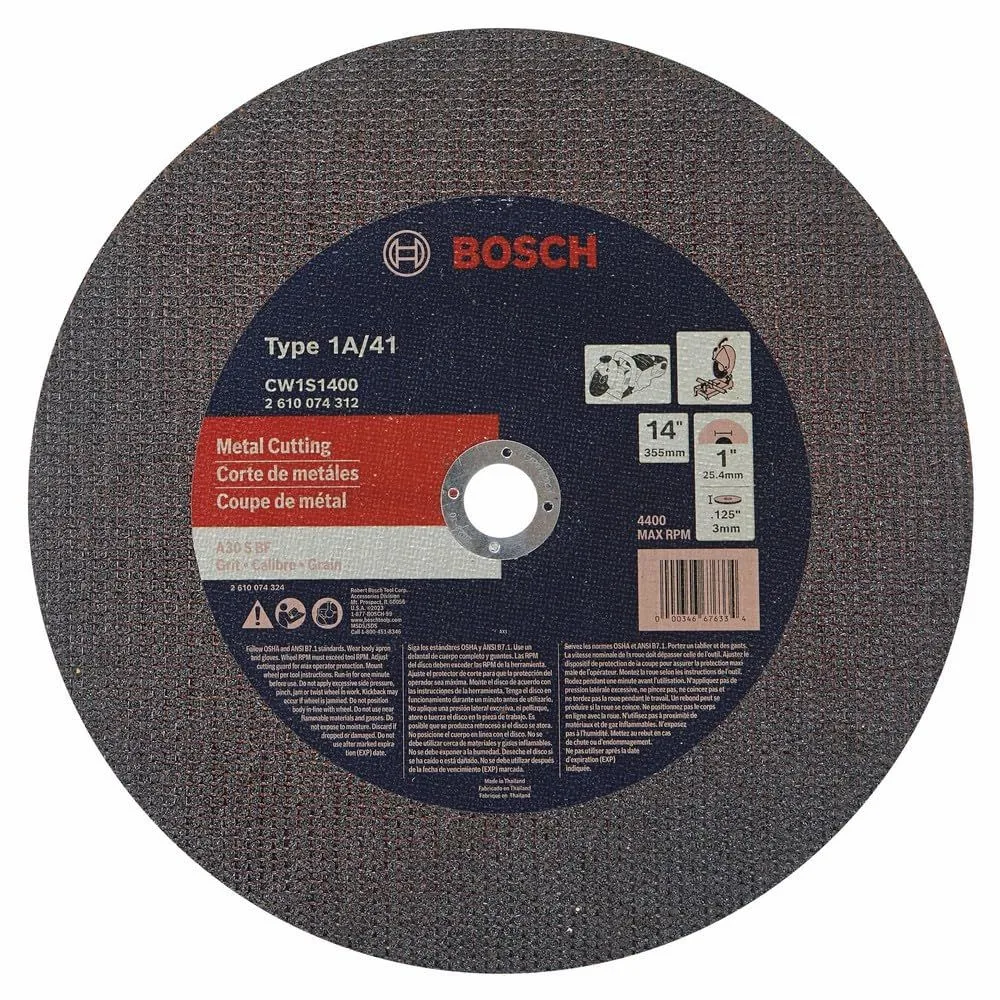 14 Inch x 1 Inch x .125 Inch Metal Cutting Disc Blade product image