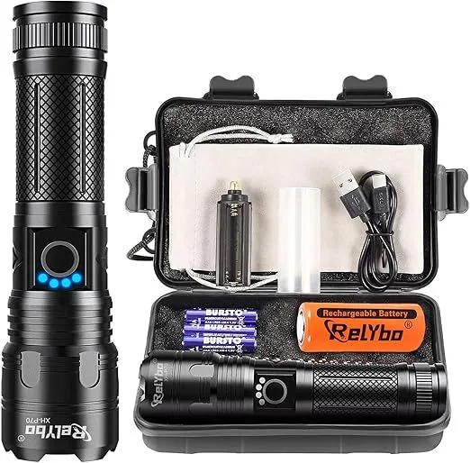 Tactical Flashlight Rechargeable LED Super Bright 3000 Lumens XHP70.2 product image