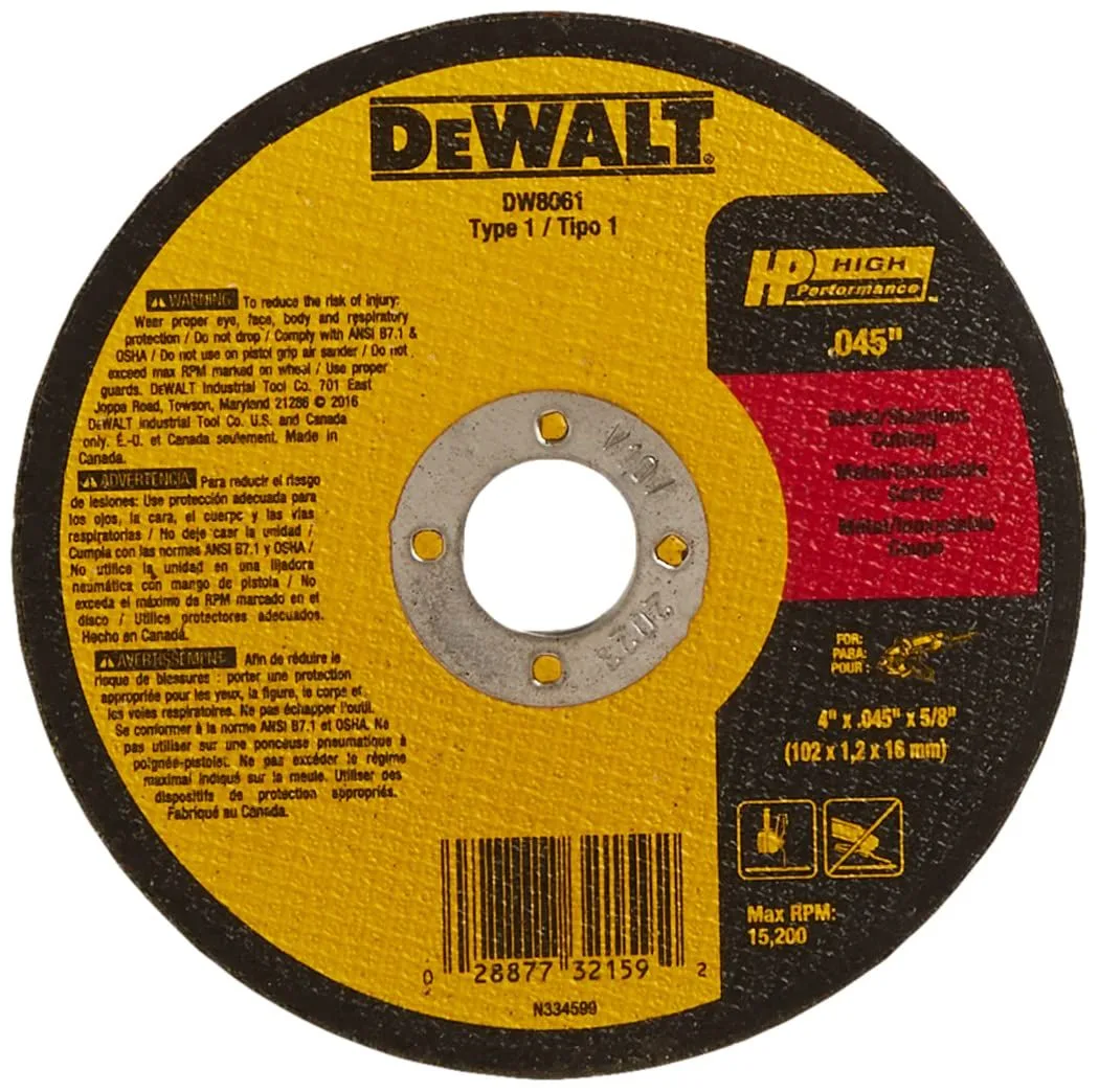 4 Inch x .045 Inch x 5/8 Inch A60T Abrasive Metal/INOX Cutting Wheel product image