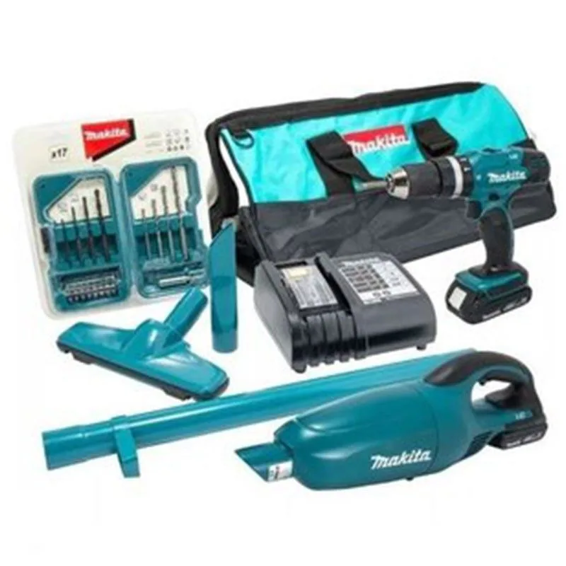 Drill - Hammer with Vacuum 1.5AH (BHP453/BCL180 (17pc Bit Set)) product image