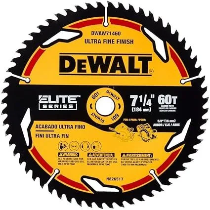 Elite Series 7 1/4 Inch Ultra Fine Finish Circular Saw Blade 60T product image
