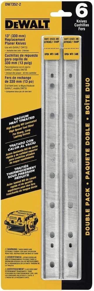 Planer Blades Heat Treated, Double Sided 13 Inch - 2pk product image