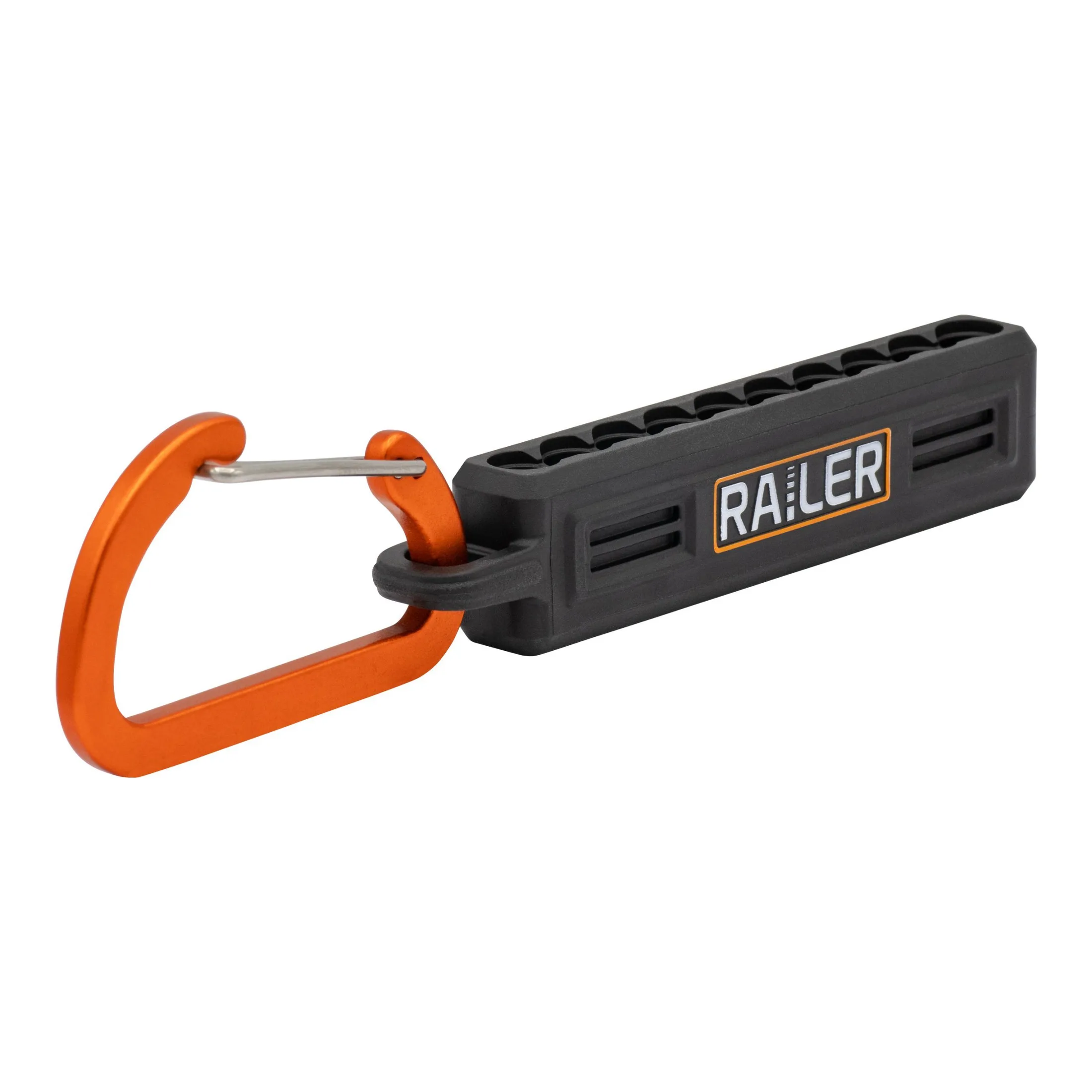 10 Railer 10-Hole Bitrail Black with Carabiner product image