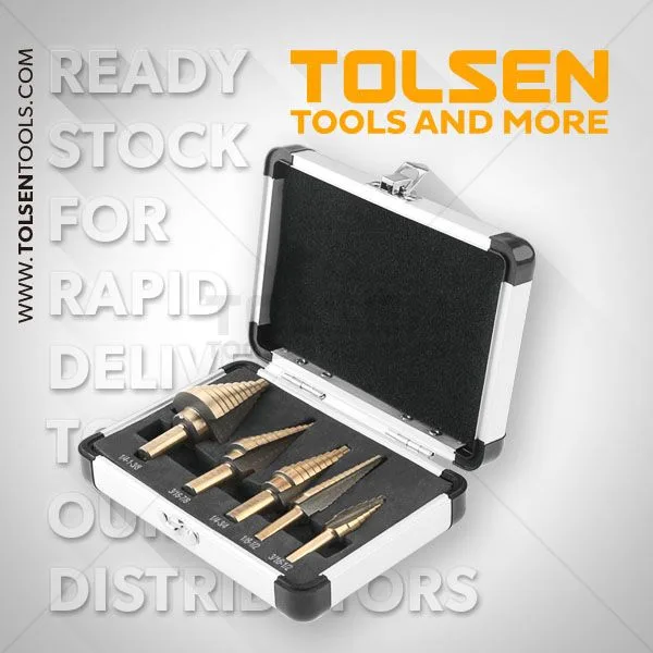5pc Black & Gold HSS Step Bit Set product image