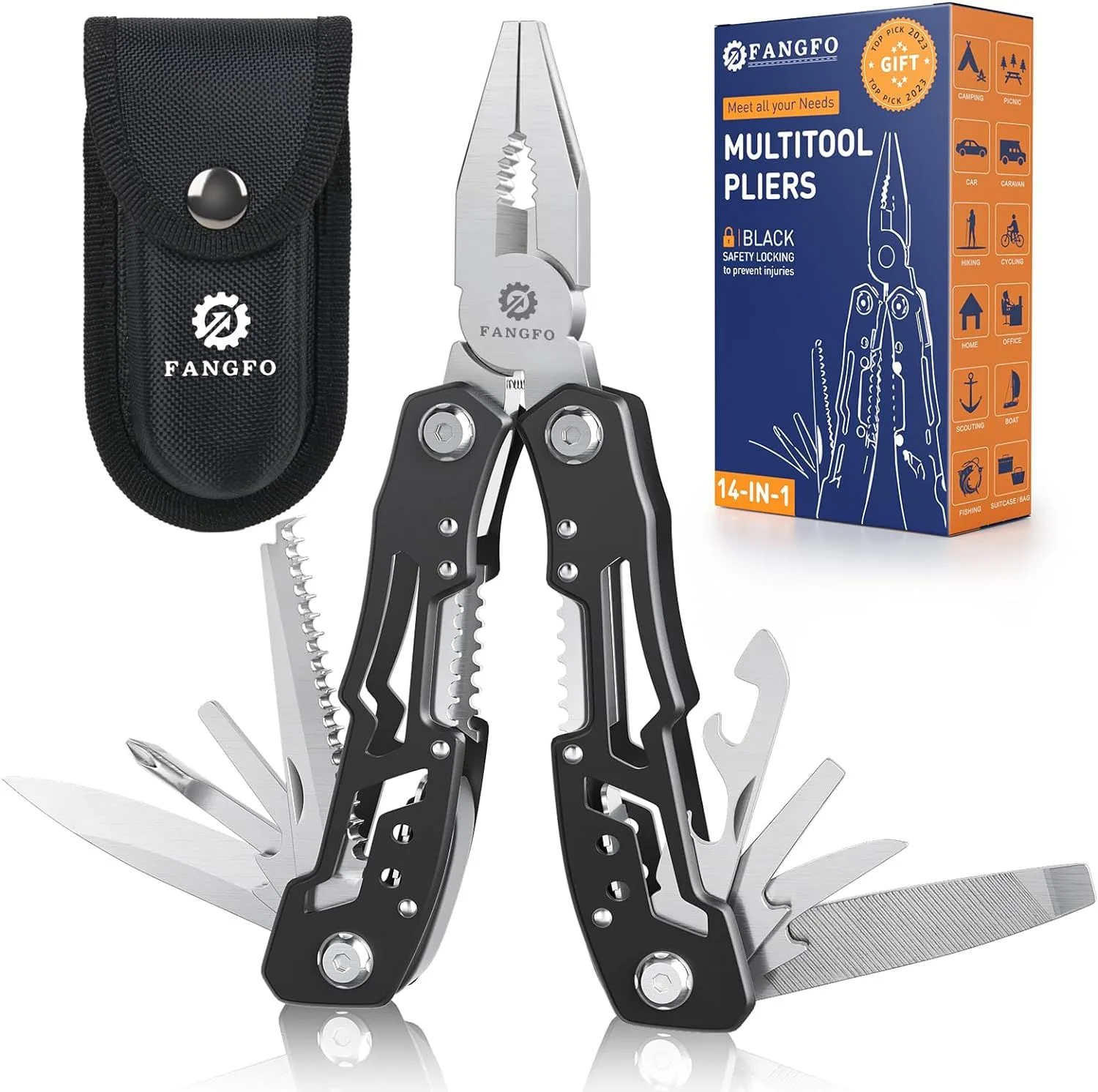 Multitool with Safety Locking Professional Stainless Steel Multitool Pliers product image