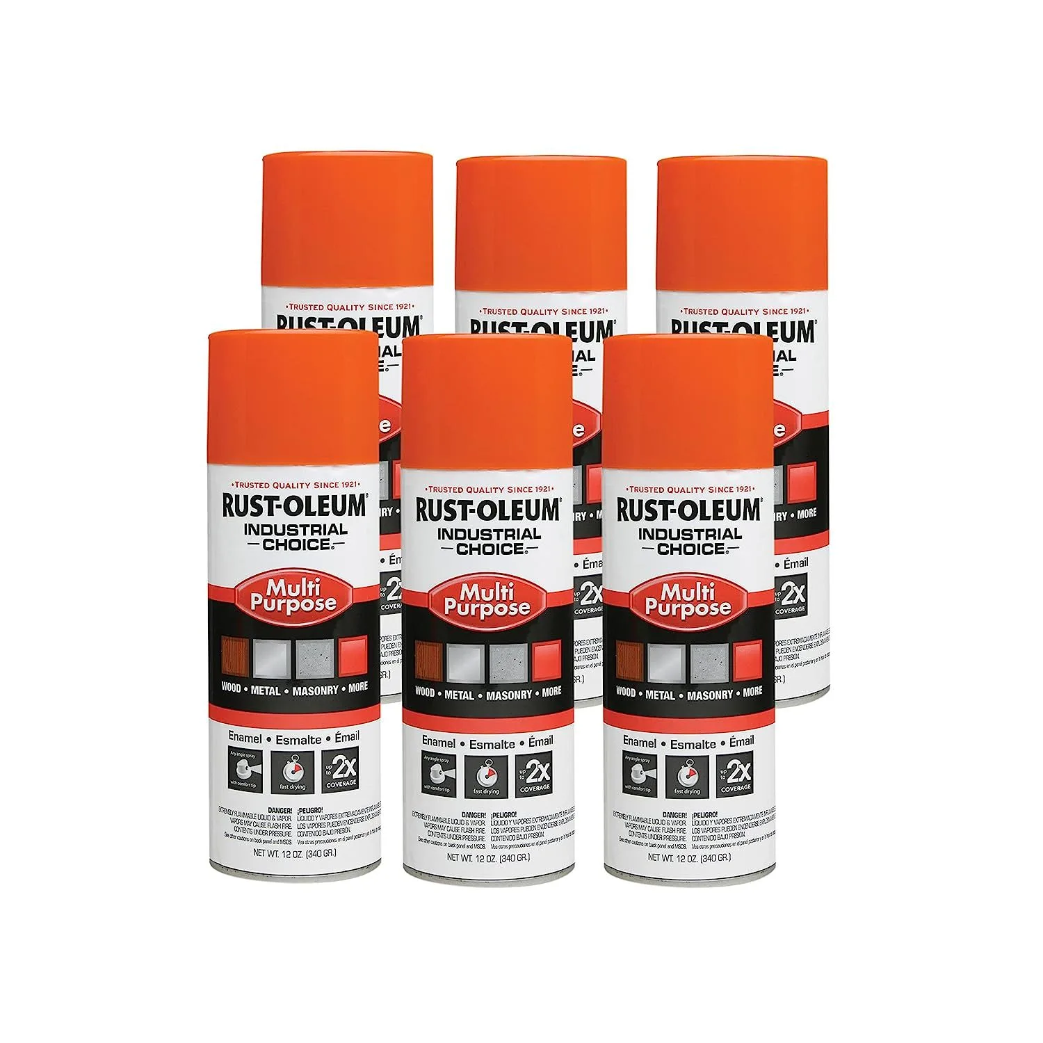 Oleum Multi-Purpose Spray Paint Orange, 12 oz, product image