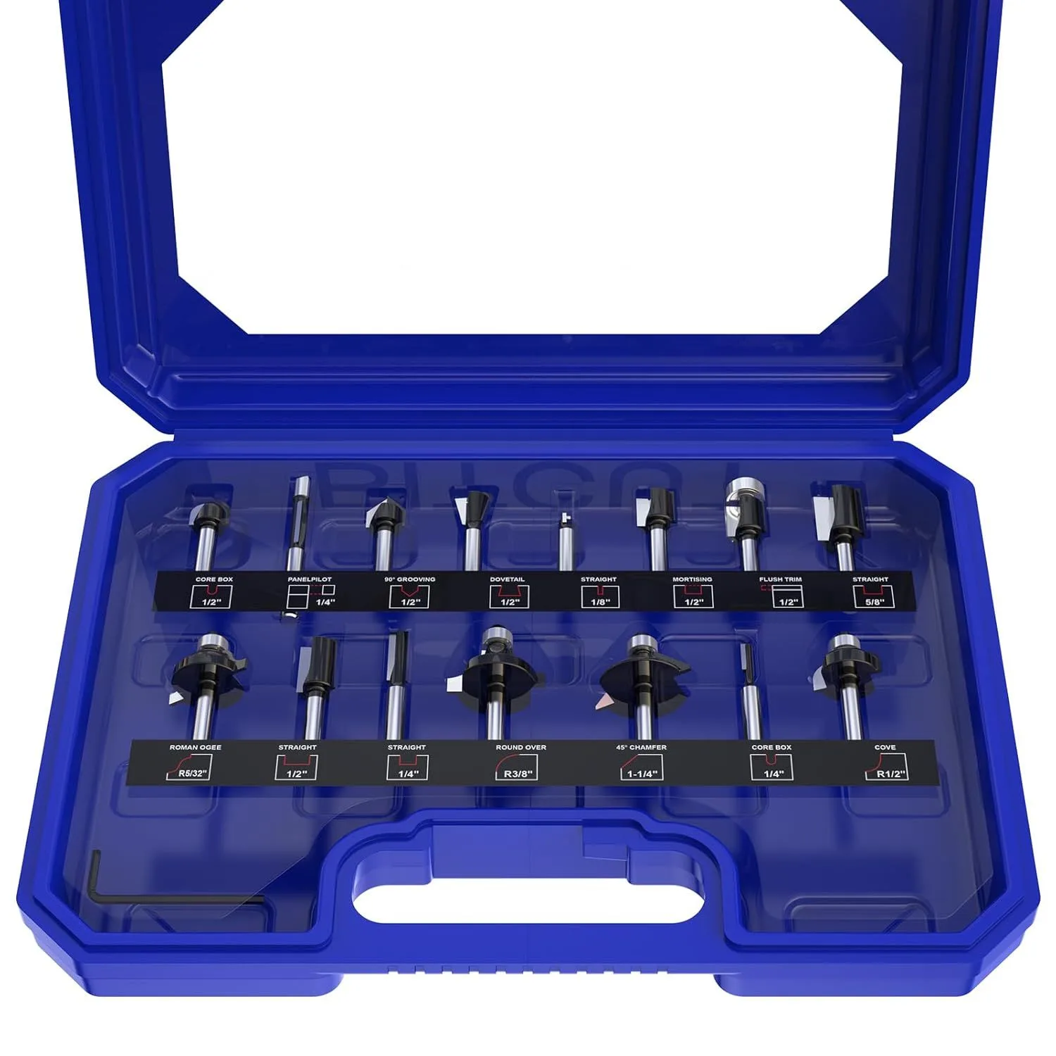1/4 Inch Router Bit Set 15pc BITCUT 1/4 Inch Router Bit Set 15pc product image