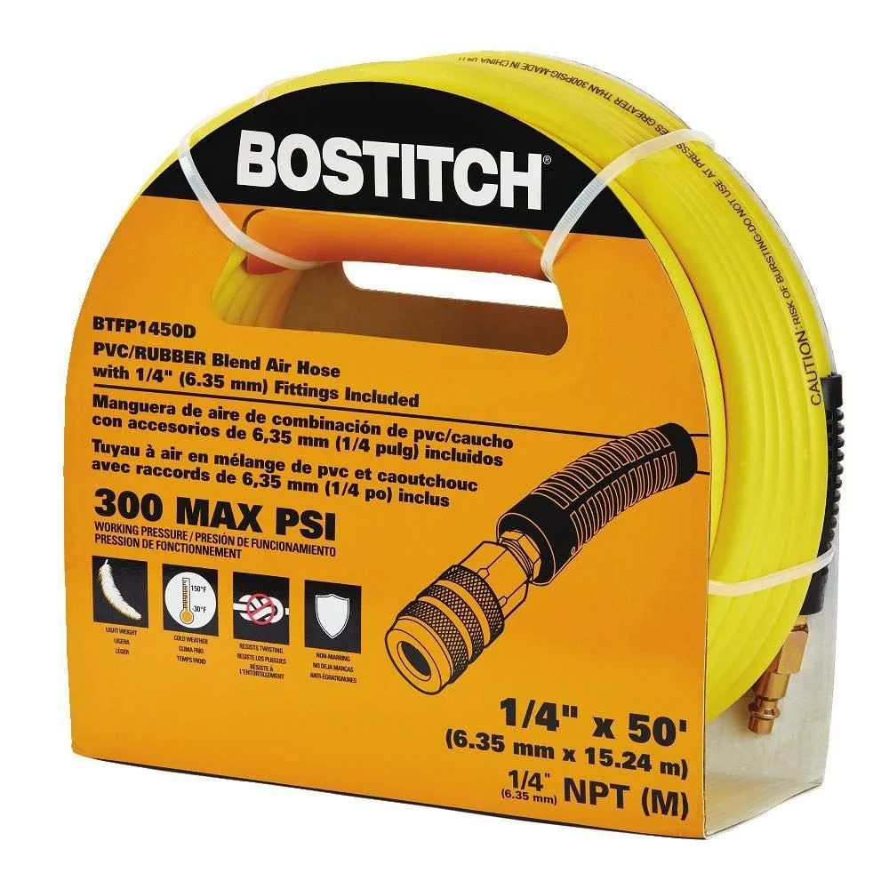 50' X1/4 Inch PVC/Rubber Blend Hose with Fitting product image