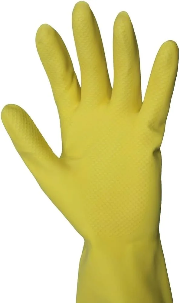 Yellow Latex Household Gloves - Large product image