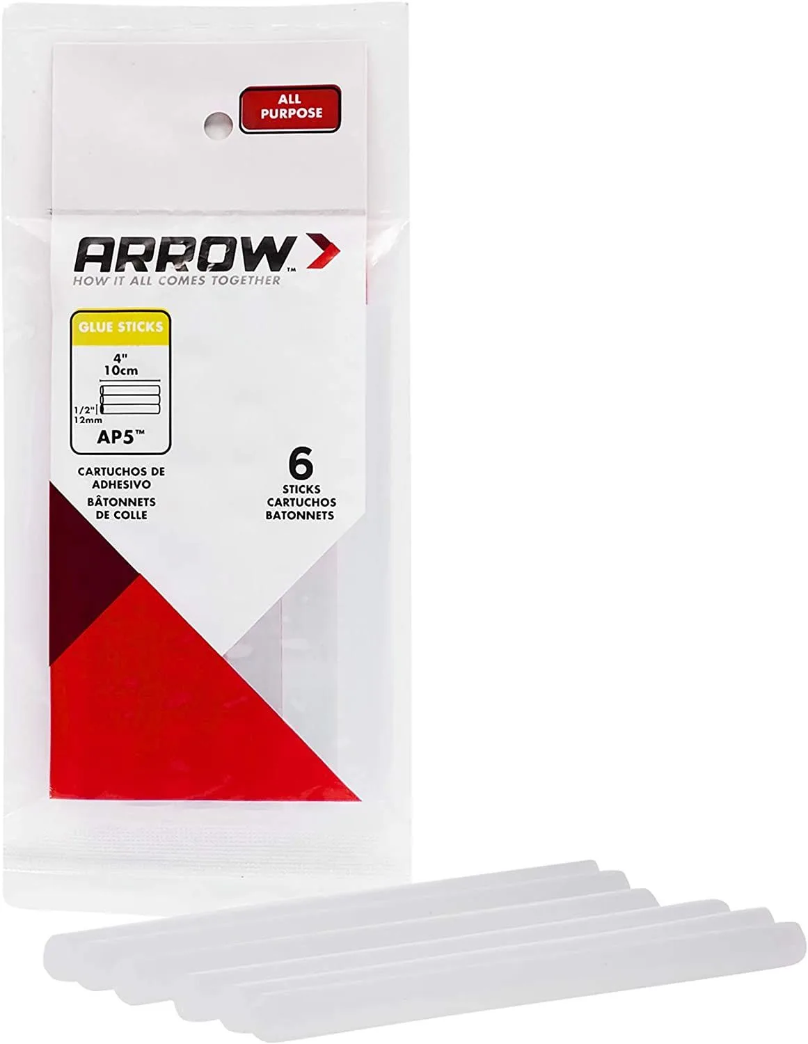All Purpose 1/2 Inch x 4 Inch Glue Sticks 6pk product image