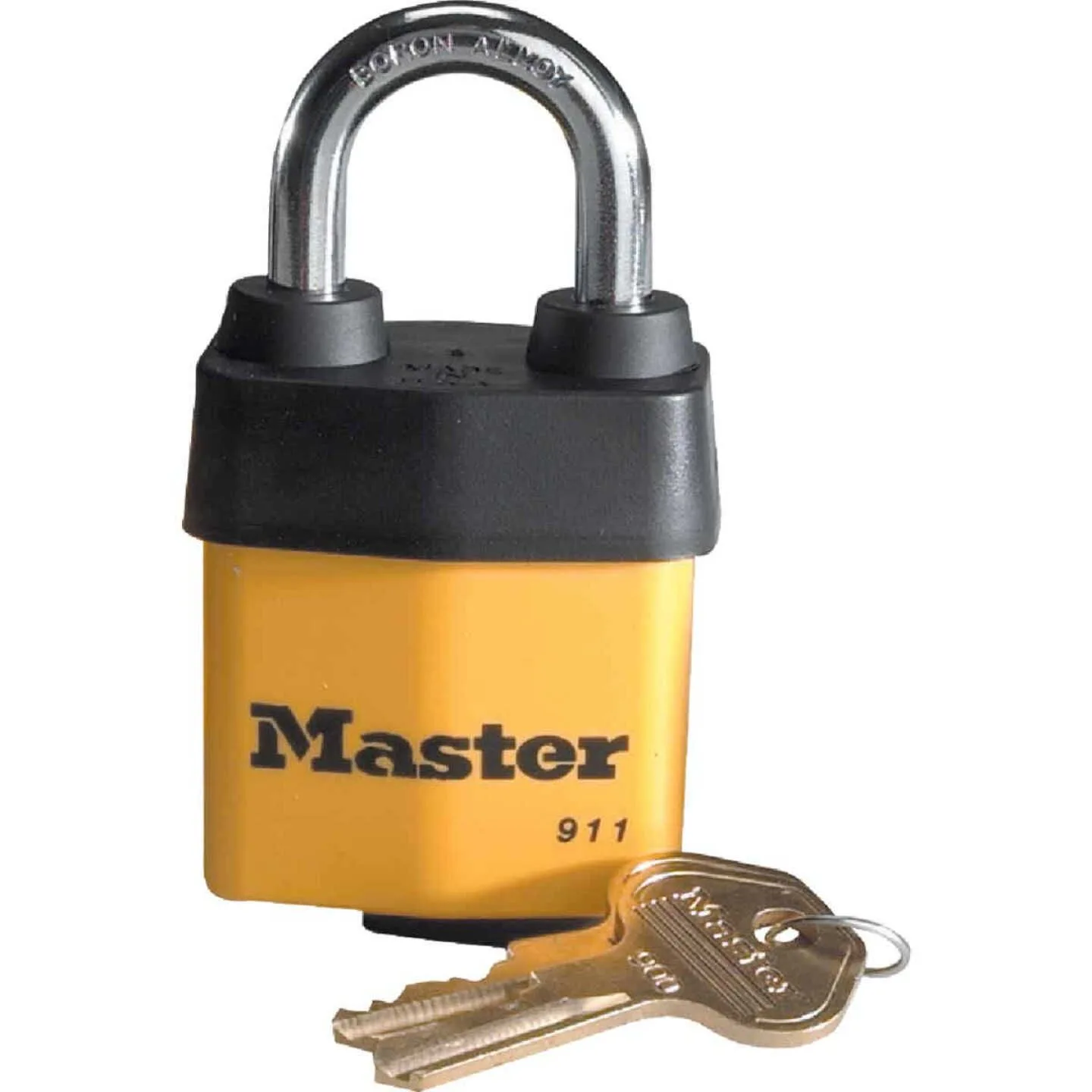 Lock Master Lock 2 1/8 Inch W. FlexFit Keyway Cover Laminated Steel Padlock product image