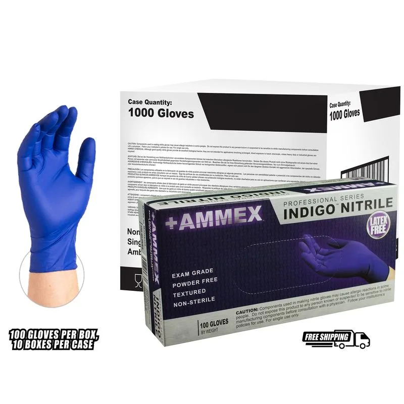 Professional Indigo Nitrile Powder Free Exam Gloves product image