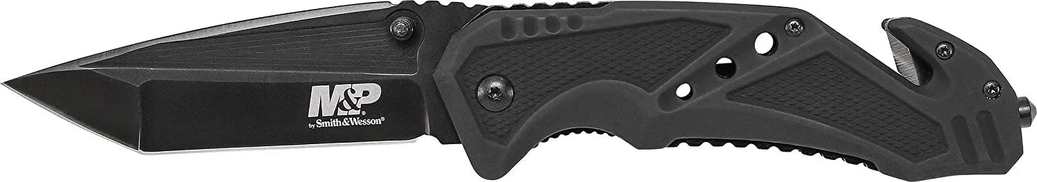 & Wesson M&P 8.9 Inch High Carbon S.S. Folding Knife with 3.8 Inch Tanto Point Blade product image