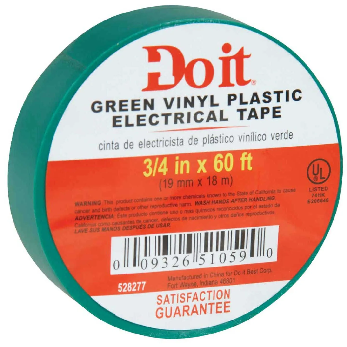 it General Purpose 3/4 Inch x 60' Green Electrical Tape product image