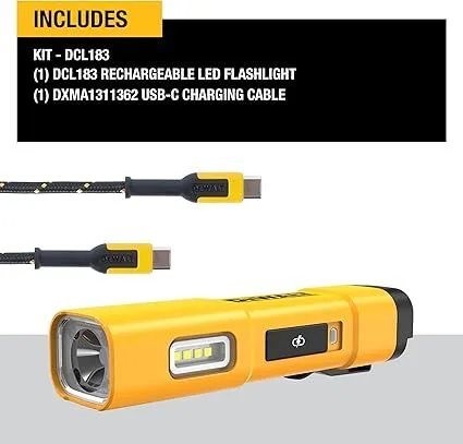 LED Flashlight, USB-C Rechargeable, Magnetic Jobsite Light product image