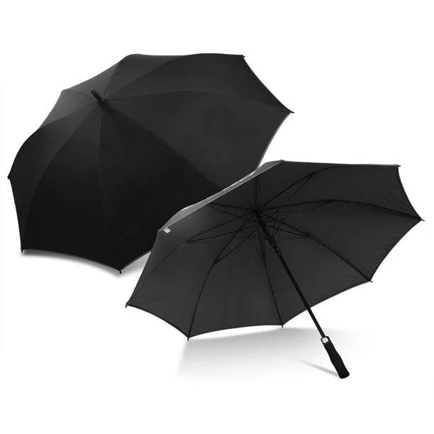 Black Pongee Umbrella Double Canopy with EVA Handle and Style 1 Metal Tip product image