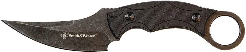 8.5 Inch Karambit Knife 3.75 Inch Clip Point Blade with Nylon Handle Scales and Sheath product image