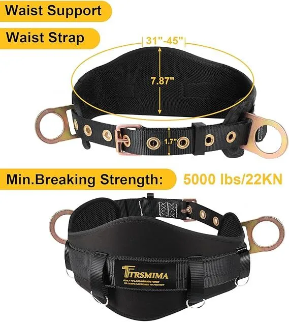 TRSMIMA Safety Harness Climbing Belt Fall Protection 30 Inch - 45 Inch product image