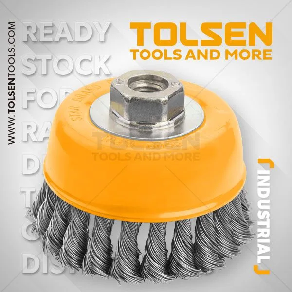 4 Inchx 5/8 Inch Knotted Cup Brush 8500rpm product image