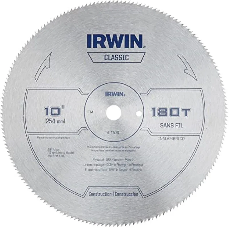 Saw Blade 10 Inch 180T Plywood/OSB/Veneer/Plastic product image