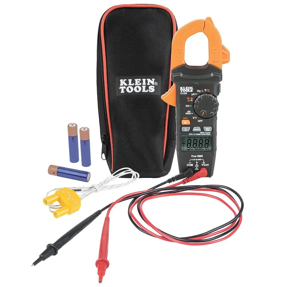 Digital Clamp Meter, HVAC AC Auto-ranging 400A, AC/DC Voltage, TRMS, product image