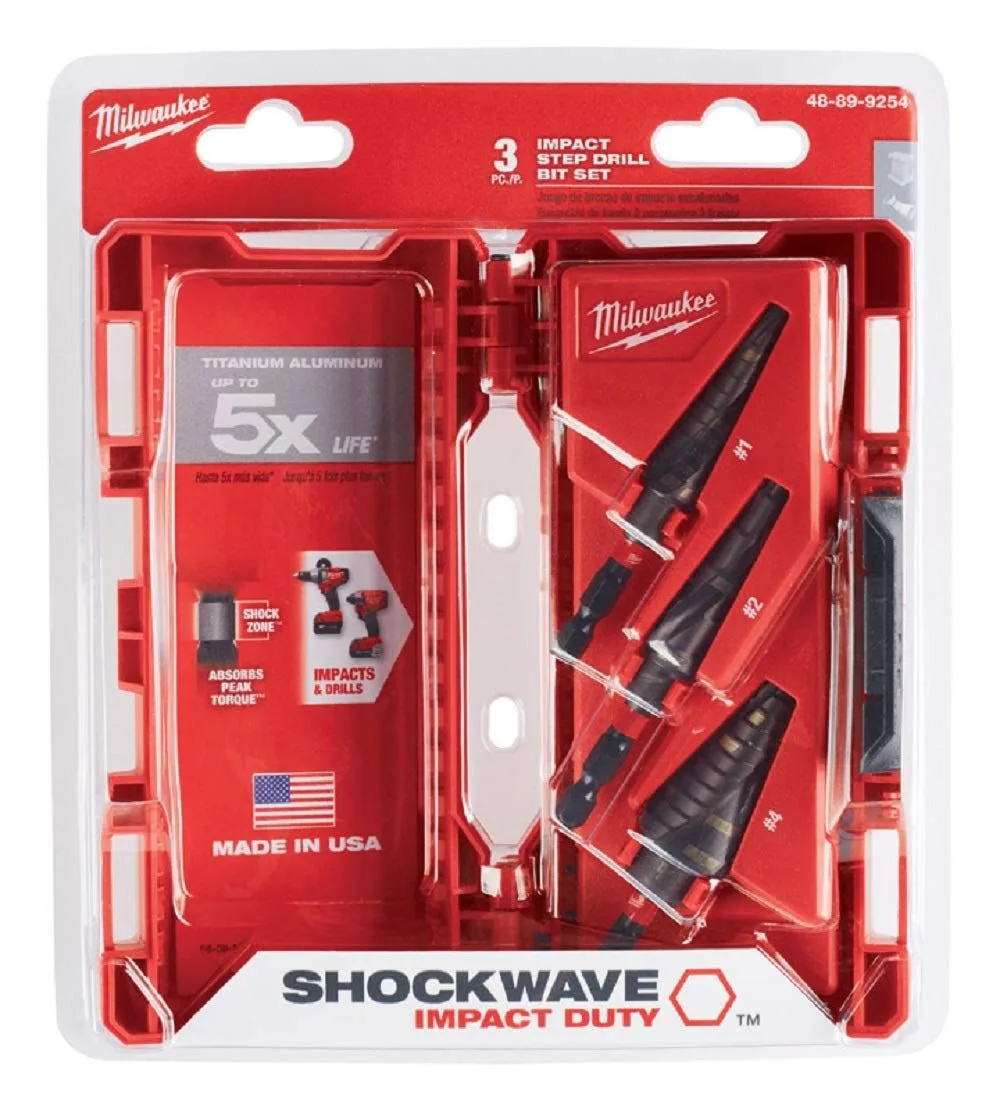 Shockwave HSS Impact Duty Step Bit Set 3pc product image