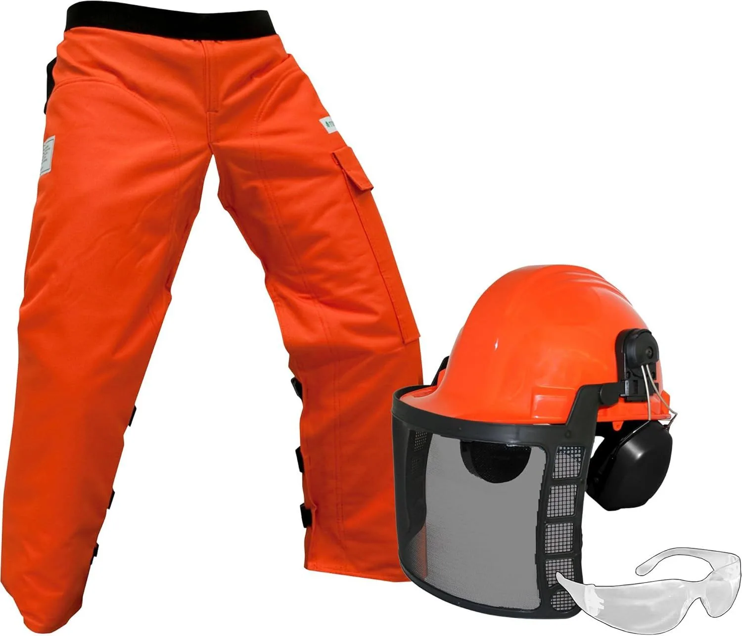 Chaps Helmet Face Shield Ear Muffs Safety Glasses product image
